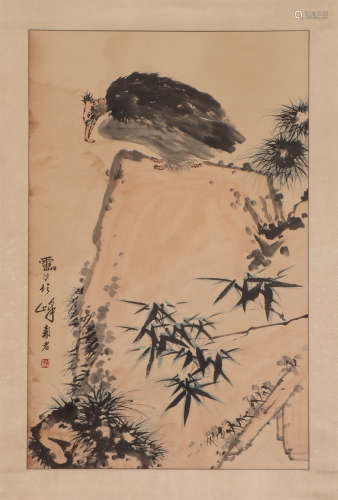 A CHINESE PAINTING OF EAGLE