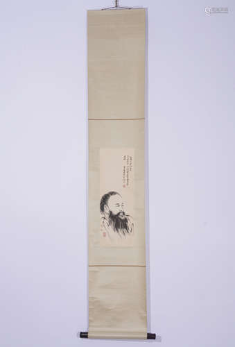 A CHINESE PAINTING HANGING SCROLL OF PORTRAIT