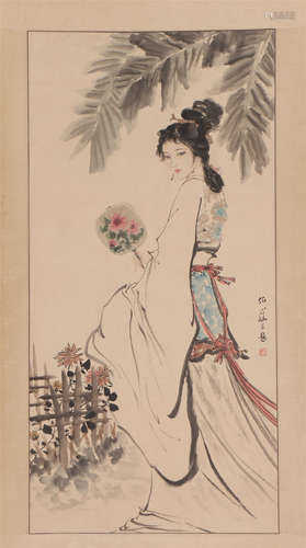 A CHINESE PAINTING OF LADY