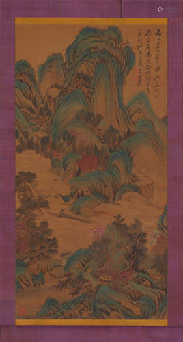 A CHINESE LANDSCAPE PAINTING