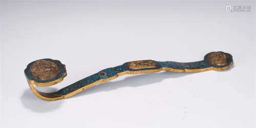 A CLOISONNE ENAMEL RUYI SCEPTER