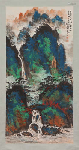 A CHINESE LANDSCAPE PAINTING