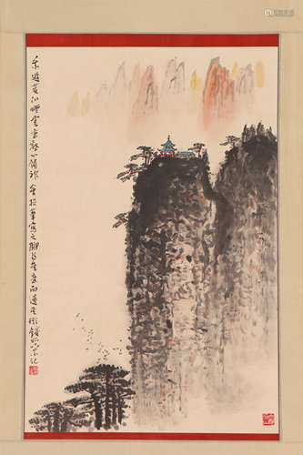 A CHINESE LANDSCAPE PAINTING