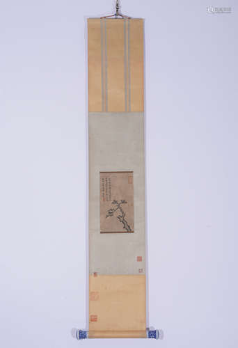 A CHINESE PAINTING HANGING SCROLL OF PINE