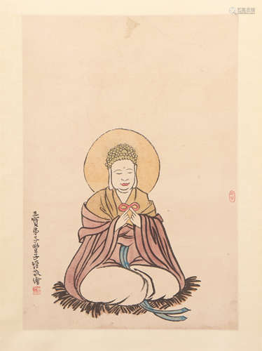 A CHINESE PAINTING OF BUDDHA