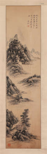 A CHINESE LANDSCAPE PAINTING