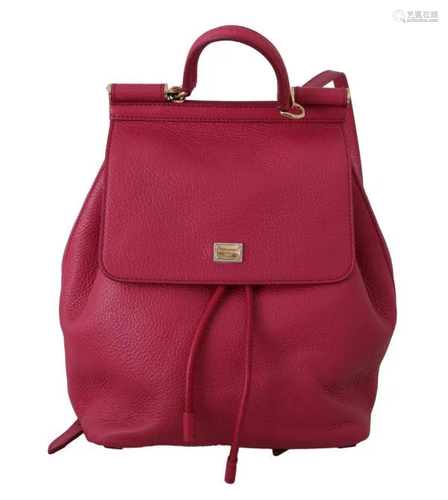 Pink 100% Leather Backpack Women Borse SICILY Bag