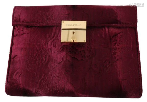 Bordeaux Velvet Leather Women Document Briefcase Bag