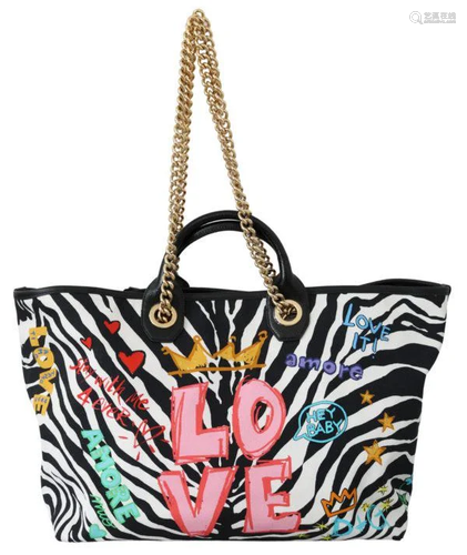 Black Zebra Amore Bellezza Patch Tote CAPRI Bag