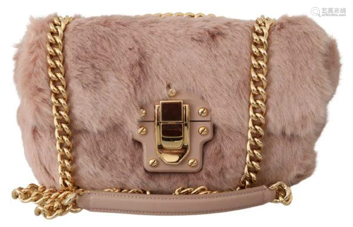 Pink Fur LUCIA Hand Shoulder Messenger Purse