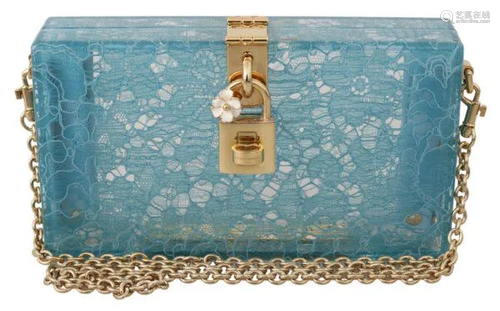 Blue Taormina Lace Clutch Borse BOX Light Purse