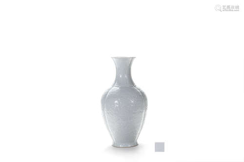 An Incised White Glaze Fruits And Flowers Lobed Vase