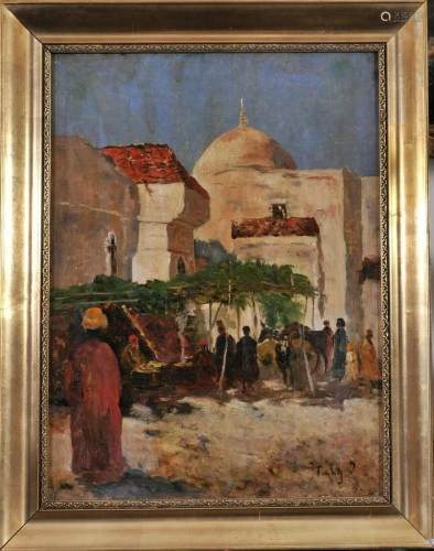 Ottoman Street Scene Oil Painting