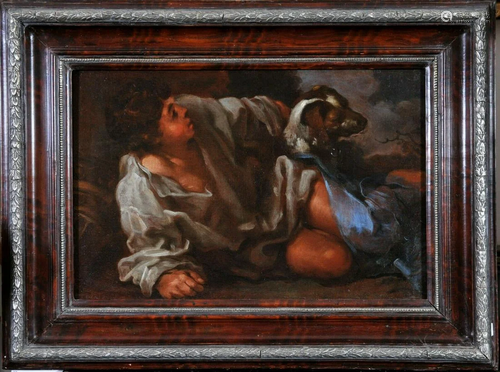 Young Boy With A Dog Oil Painting