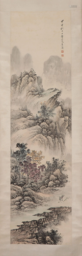 A CHINESE PAINTING HANGING-SCROLL OF AUTUMN SCE…