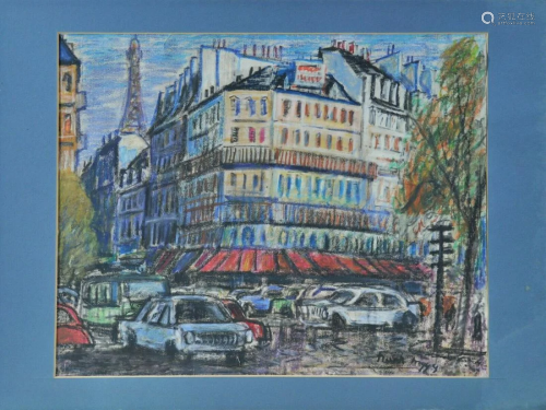 Street View From Paris Oil Painting