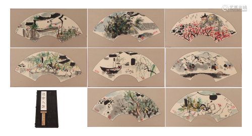 A CHINESE PAINTING ALBUM SIGNED WU GUANZHONG