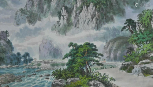 Korean Artistic Landscape Watercolor