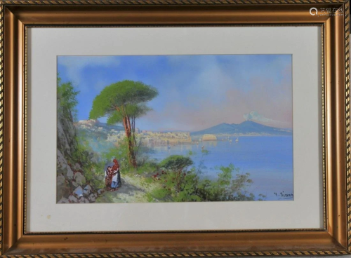 Bay of Naples Oil Painting