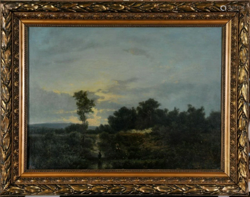 Landscape With Fisherman Oil Painting