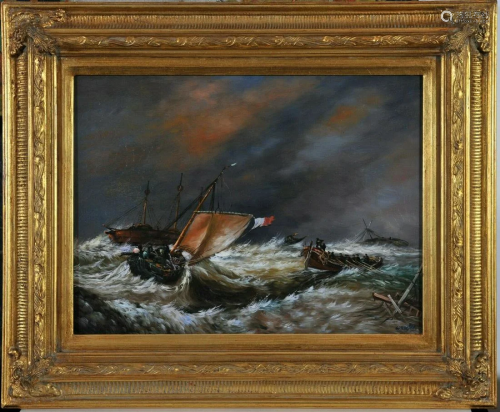 Stormy Ocean Oil Painting