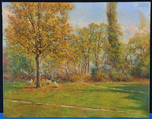 Landscape of A Park Oil Painting