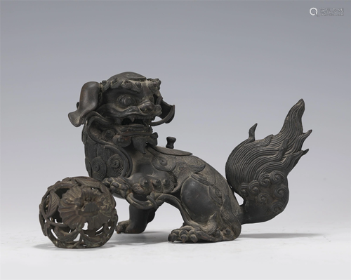 A BRONZE FO DOG CENSER