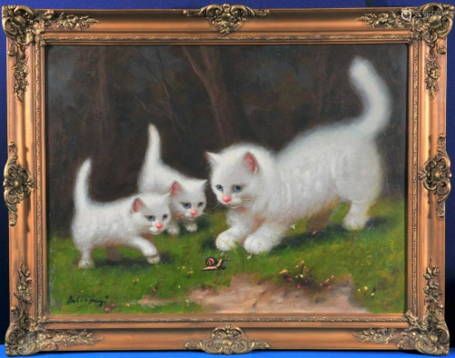 Cats Playing Oil Painting