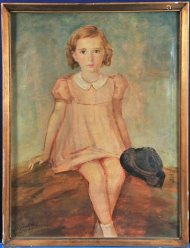 Seated Young Girl Oil Painting
