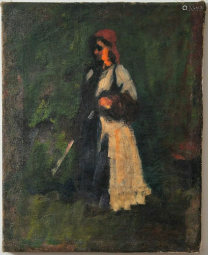 Skech of A Countrywomen Oil Painting