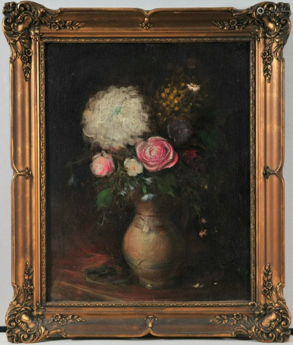 Flowers In A Pot Oil Painting
