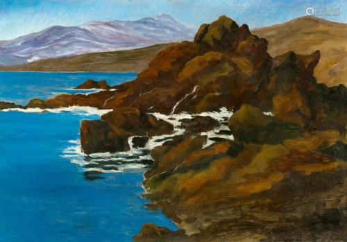 Seashore In Normandy Oil Painting