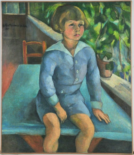 Portrait of A Boy Siting Oil Painting