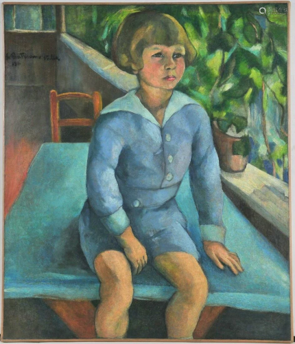 Portrait of A Boy Siting Oil Painting