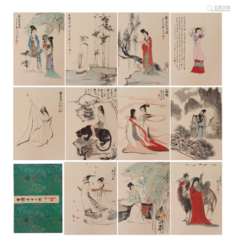 A CHINESE PAINTING ALBUM SIGNED LIU DANZHAI