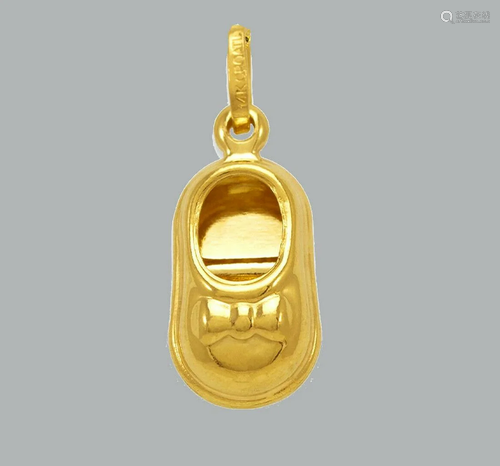 NEW 14K YELLOW GOLD BABY SHOE PENDANT / CHARM