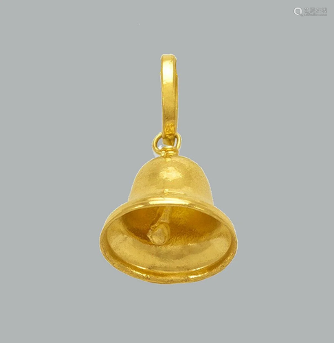 NEW 14K YELLOW GOLD BELL PENDANT / CHARM