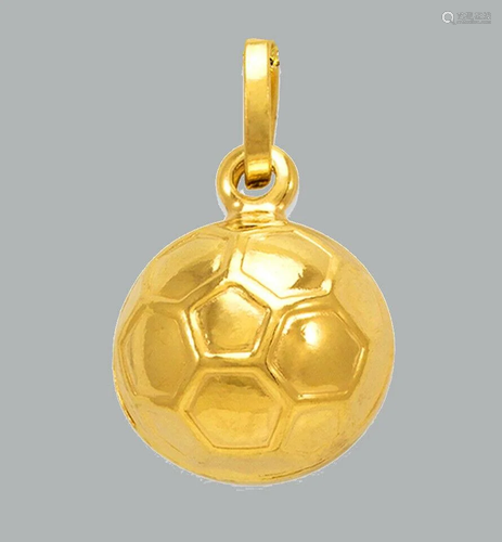 NEW 14K YELLOW GOLD SOCCER BALL FOOTBALL CHARM PE…