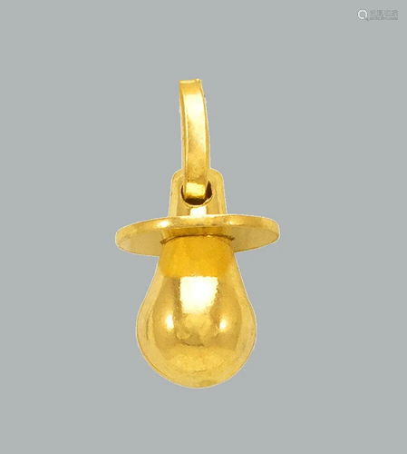 NEW 14K YELLOW GOLD PACIFIER PENDANT / CHARM