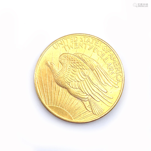 $20 Saint-Gaudens Gold Double Eagle AU year 1908