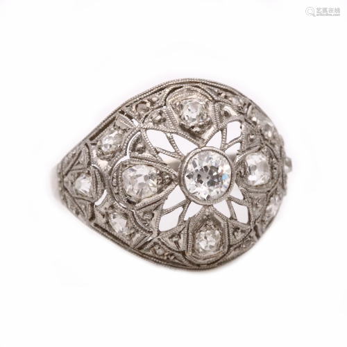 Art Deco Diamonds & Platinum Ring