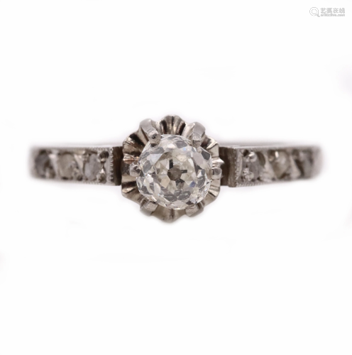 Diamonds Engagement Platinum Ring