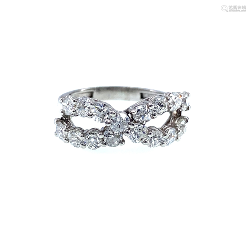 Infinity Symbol Platinum & Diamond Ring