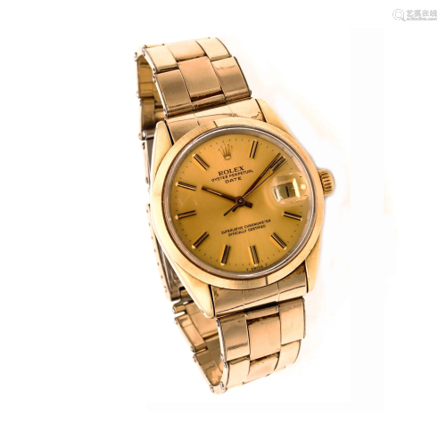 Rolex Date Plaque D´or Gold Vintage Mens Watch 1550