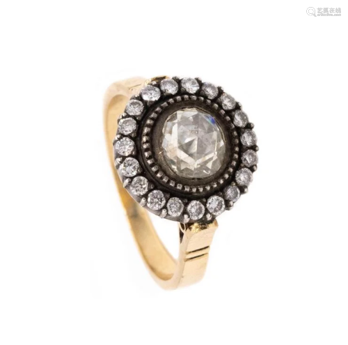 Edwardian Engagement 18k Gold & Diamonds Ring