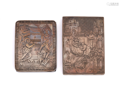 Two Henryk Winograd silver icons