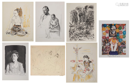 A group of miscellaneous works on paper