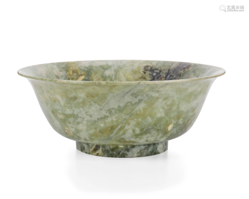 A large Chinese nephrite bowl