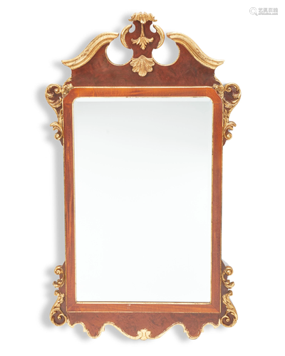 A La Barge Louis XVI-style carved giltwood wall mirror