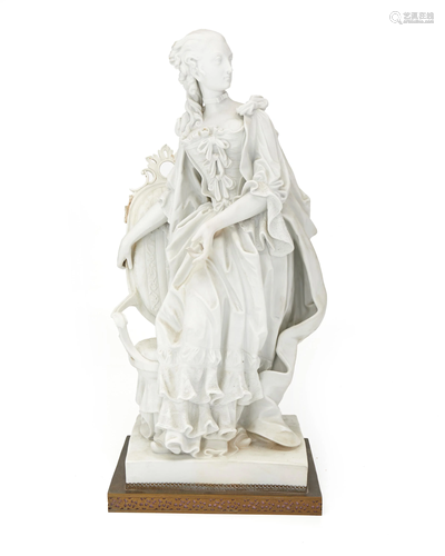 A Continental bisque porcelain figure